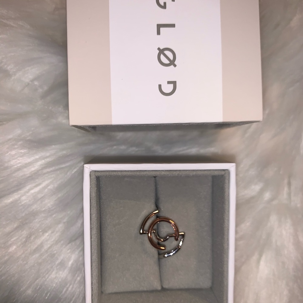 Glod Glistening Flare Cuff Ring Sterling/18k GP